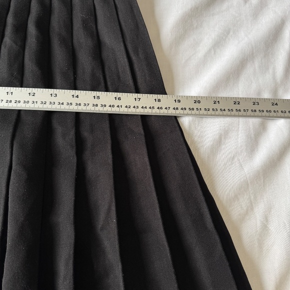 Dolci Mondo Vintage Accordion Pleated Knee Skirt Black Sz 7/8 Schoolgirl Ballet - Picture 8 of 11